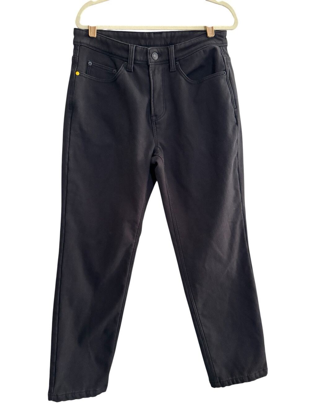 Caterpillar Jeans Men 32x32 Black Fleece Lined Straight Leg Workwear Pants #7292